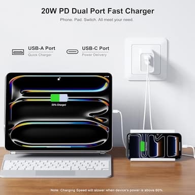 iPhone 15 16 17 Pro Max Charger, Upgraded Certified 3-Pack 20W Durable Dual Port PD Block Fast USB-C Wall Charger for iPhone14/15/16/17/Pro Max, XS/XR/X, iPad Pro, AirPods Pro, Samsung - Image 2