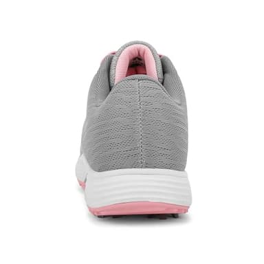 THESTRON Women's Golf Shoes Ladies Golf Sports Sneakers Spikes Women Golf Wears Spikeless Girls Golf Walking Sneakers Grey Pink - Image 2