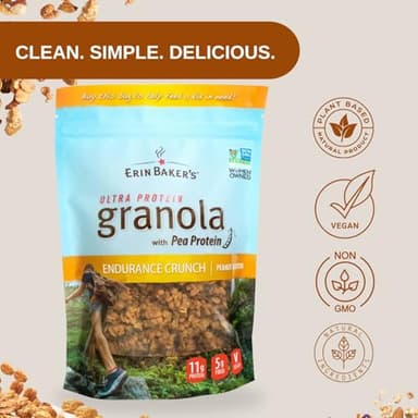Erin Baker's Homestyle Granola Cereal with Ancient Grains, Endurance Crunch - Made from Natural Ingredients, Source of Plant-Based Protein - Vegan Friendly, Non-GMO, 160oz Bag, 1-Pack - Image 3