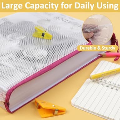 YOPCDJ 42pcs Mesh Zipper Pouch Bags, Puzzle Bag for Organizing Storage,12 Colors for Puzzles Board Game Storage, 8 Sizes for Reusable Plastic Zip Organizer for Travel - Image 7