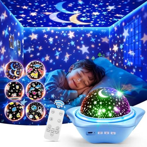 Night Light for Kids Night Light Projector, Baby Night Lights for Bedroom, Star Projector Galaxy Light Star Lights for Bedroom, Glow in The Dark Stars for Ceiling, Baby Sensory Toys, Kids Room Decor - Image 1