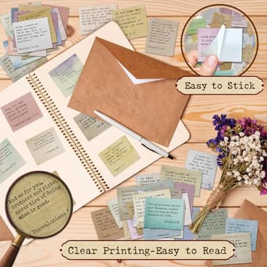zheyistep 240PCS Retro Bible Verse Stickers (No Duplicates), Inspirational Scripture Stickers for Journaling Scrapbook Vintage Christian Religious Faith Quote Bible Study Supplies - Image 3