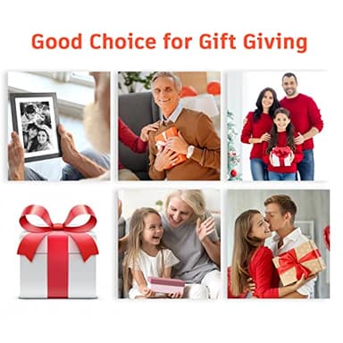 Frameo 10.1 inch Digital Picture Frame WiFi Smart Digital Photo Frame Wood IPS HD 1280 * 800 1080P Touch Screen Auto-Rotate Easy Setup to use Free Share Photos and Videos Gift for mon Father Women - Image 6