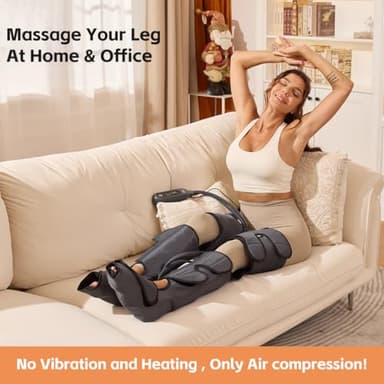 SHINE WELL Leg Compression Massager, Air Compression Massager for Circulation and Pain Relief, 3 Modes 3 Intensities 2 Extenders and Adjustable Wraps, Gift for Family or Friend - Image 3
