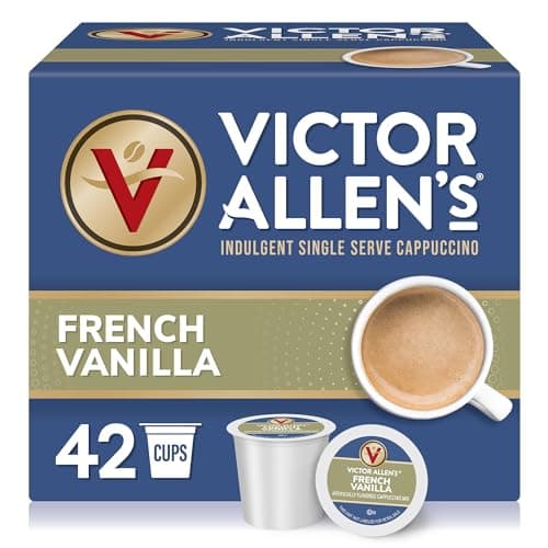 Victor Allen's Coffee French Vanilla Flavored Cappuccino Mix, 42 Count, Single Serve K-Cup Pods for Keurig K-Cup Brewers - Image 1