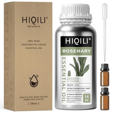 HIQILI Rosemary Oil for Hair Growth, Add to Shampoo & Conditioner, 100% Pure Undiluted - 16 Fl Oz - Image 1