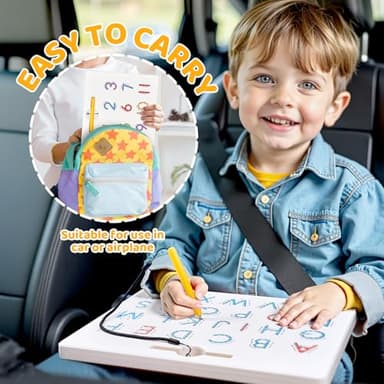 GAMENOTE Double Sided Magnetic Letter & Number Board Set - Alphabet & Numbers Tracing Board for Toddlers, ABC Uppercase & Lowercase Practicing, Math Learning, Educational Toys for Kids - Image 4