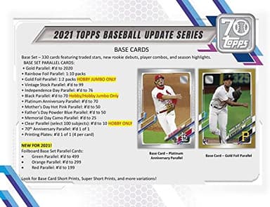 2021 Topps Update Baseball Hanger Box (67 Cards Per Box) - Image 4