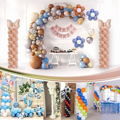GIMCALO Balloon Column Stand Kit Set of 2, 7ft Height Adjustable Balloon Arch Kit, Metal Telescopic Pillar Balloon Stand, Birthday Party, Graduation, Wedding Christmas Decorations - Image 6