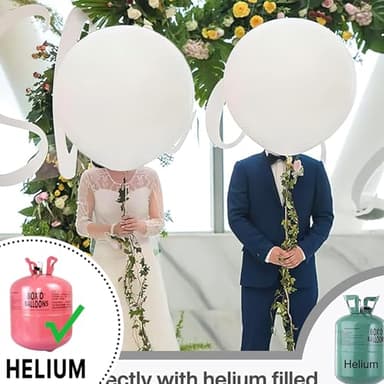 PartyWoo White Balloons 4pcs 36 Inch Extra Large Big Jumbo Giant Matte White Latex Helium Balloons for Wedding Bridal Graduation Engagement Baby Shower Birthday Tea Party Decorations White-Y13 - Image 5