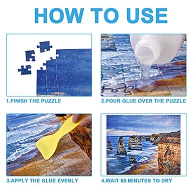 YAKAMOZ Clear Jigsaw Puzzle Glue with Precision Applicator – Non-Toxic, Quick Dry & Water-Soluble for Puzzles up to 5000 Pieces (200ML) - Image 7