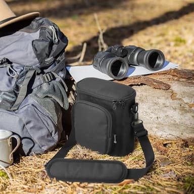 CaSZLUTION Travel Protective Case for NIKON Monarch M5 M7 8x42 Binocular, Durable Fabric Storage Bag with Shoulder Strap Compatible with Nikon PROSTAFF P3 8x42 10x42 Binocular, Black (Case Only) - Image 7