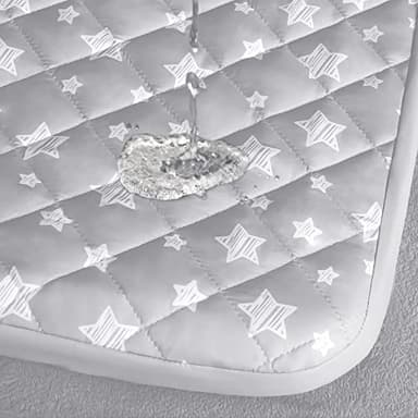 Waterproof Dog Bed Covers Replacement Washable Pet Hair Easy to Remove, Noiseless Quilted Puppy Pet Bed Cover Lovely Grey Star Print 35x44 Inches, for Dog/Cat, Cover Only - Image 5