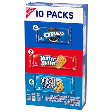Nabisco Cookies Variety Pack, OREO, Nutter Butter, CHIPS AHOY!, 40 Snack Packs (4 Cookies Per Pack, 4 Boxes) - Image 13