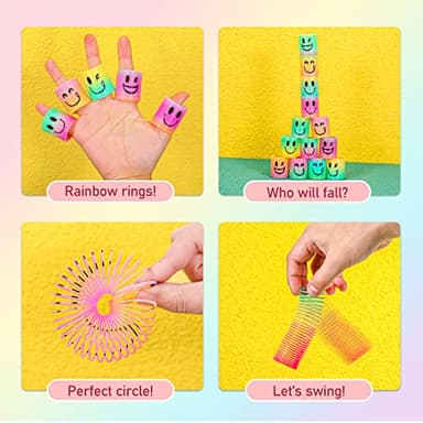 AZEN 24 Pcs Mini Spring Party Favors for Kids 3-5 4-8, Goodie Bags Stuffers for Birthday Party, Classroom Prizes Kids Prizes, Small Bulk Toys Gifts (4 Smile) - Image 2