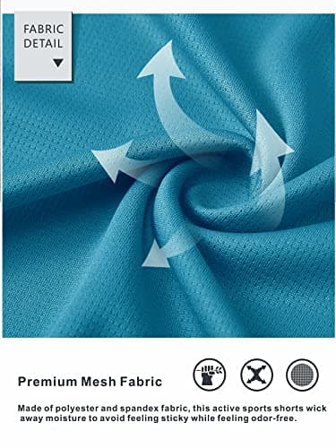 NORTHYARD Men's 10" Athletic Basketball Shorts Workout Gym Quick Dry Lightweight Mesh Training Shorts for Men Exercise Lakeblue - Image 5