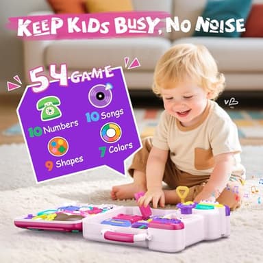 Vanvimen Busy Board Montessori Toys Gift for 1-2 Year, Early Educational Montessori Toys for Toddler 1-3, Birthday Gifts Toy for 1 2 Year Old, Ideas 1 Year Old Birthday Gift Toy - Image 2