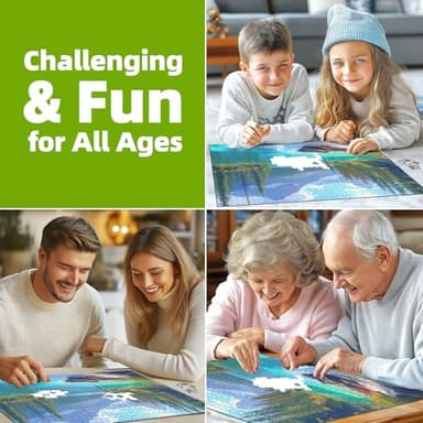 Blueforest Turquoise Lake 500 Piece Puzzle for Adults - Panoramic Mountain Therapy Jigsaw Puzzle, Calming Nature Art & Framable Stress Relief Gift (23"x15") - Image 6