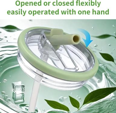 Aooiiysd 2 Pack Stanley Lid Replacement 40 oz, for Stanley Quencher H2.0 Cup Accessories, Spill-Proof Design, High-End Heat-Resistant Material (Milk White) - Image 5