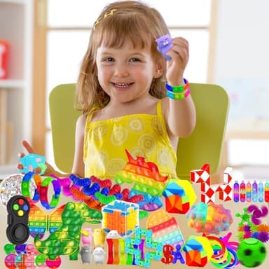 MOZACI Fidget Toys, 120 Pack Fidgets Set Stocking Stuffers for Kids Party Favors Autism Sensory Toy Bulk Adults Kids Boys Girls Teens Stress Autistic ADHD Anxiety Carnival Treasure Classroom Prizes - Image 5