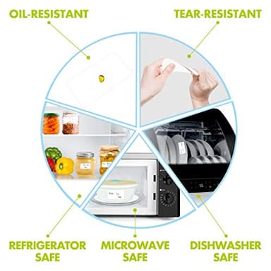 1000 Blank Removable Freezer Labels Water Oil Resistant with Perforation Line for Food Containers Jars Pantry Organization (Each Measures 1” x 2”) - Image 4