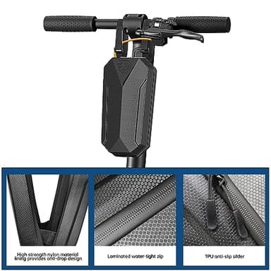 Hiboy Scooter Storage Bag, 4L Large Capacity Handlebar Bag, Front Hanging Bag for Electric Scooter/Electric Bike, For Carrying Chargers, Phone, Keys with Waterproof Hardshell EVA Material - Image 5