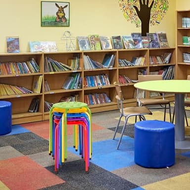 Norwood Commercial Furniture Stacking Stools for Kids and Adults, 17.75" Standard Height Portable Nesting Office and Classroom Stools, Assorted Color, Pack of 5 - Image 2