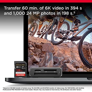 SanDisk 128GB Extreme PRO SDXC UHS-II Memory Card - C10, U3, V60, 6K, 4K UHD, SD Card - SDSDXEP-128G-GN4IN - Image 4