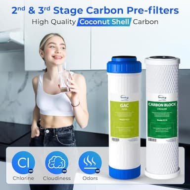 iSpring F9K NSF Certified 1-Year Reverse Osmosis Water Filter, Alkaline Remineralization Filters for 6-Stage RO Systems, Without RO Membrane - Image 4
