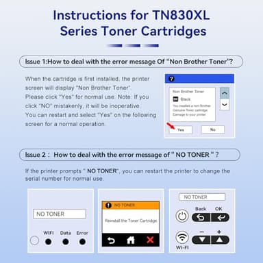 TN830XL TN830 XL/V/R Toner Compatible Replacement for Brother TN830XL TN-830 XL Black for HL-L2460DW DCP-L2640DW MFC-L2820DW L2820DWXL 2405W L2400D L2480DW Toner TN830 V/R,4P - Image 2