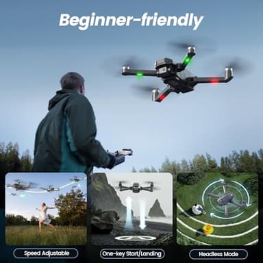 WeFone Drones with Camera for Adults 4k, WF30 GPS Follow Me Drone for Beginners Kids Foldable FPV RC Quadcopter, Return Home, Brushless Motor, 5G Transmission, 40 Mins Flight Time, 2 Batteries - Image 6