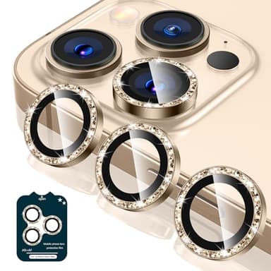 Tensea Camera Lens Protector Compatible for iPhone 16 Pro Max/16 Pro/14 Pro Max/14 Pro, Metal Aluminum Alloy Tempered Glass Cover Camera Screen Protector Accessories, Case Friendly - Image 1