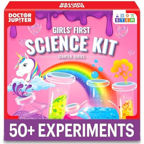 Doctor Jupiter Girls’ First Science Kit, Chemistry Set for Kids Ages 4-5-6-7-8 | Birthday Gift Ideas for 4+ Year Old Girls | STEM Toy Kit with 50+ Experiments | Learning & Educational Projects - Image 1