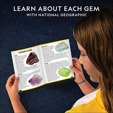 National Geographic Semi-Precious Gemstone Dig Kit for Kids - 15 Gems Including Amethyst, Garnet, Opal, Blue Topaz, and More - Image 5