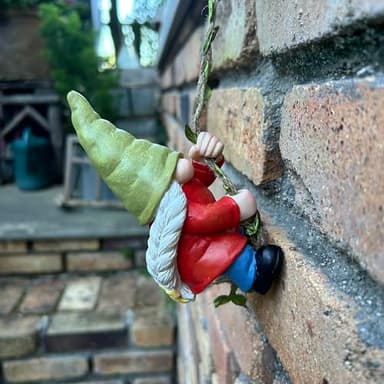 WSHMZYHOME Hanging Gnome Garden Statue Decoration,Climbing Garden Gnomes Statue Figurine Ornament for Indoor Outdoor Home Garden Decor,Gift for Women,mom - Image 6