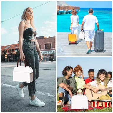 DALINDA Lunch Bag Lunch Box for Women Men Reusable Insulated Lunch Tote Bag, Handbags Case High Capacity for Travel Work Picnic,white - Image 7