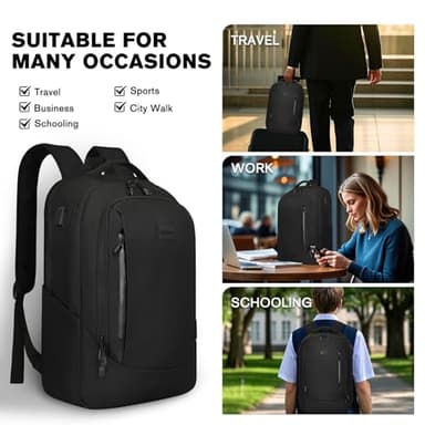 Goloni Multi-functional Travel Backpack, Large Capacity for Men Women Waterproof Business Work Bag, College Laptop Backpack with USB Charging Port, Suitable for 17-inch Computers - Image 7