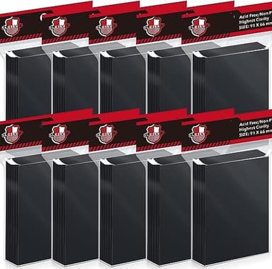1000 Pcs Black Card Sleeves Toploaders for Trading Card, Matte Card Sleeves Deck Card Protectors Compatible with Baseball Cards, Sports Cards, Game Card - Image 1