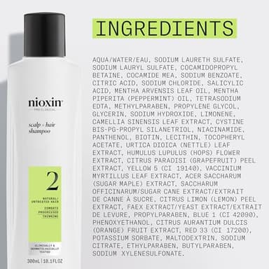 Nioxin System 2 Cleanser Shampoo, Natural Hair with Progressed Thinning, 10.1 oz - Image 9