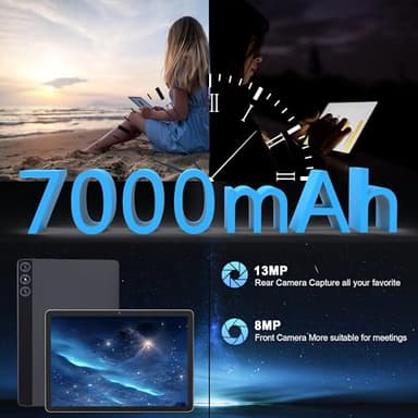 Android 14 Tablet, 2025 Latest Tablet 10 inch 128GB Storage 1TB Expandable 14GB RAM, 4G Sim Slot Tablets with keyboard Support 5G WiFi Bluetooth 5.0 GPS, 7000 mAh, Octa-Core Processor, FHD IPS Display - Image 6