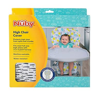 Nuby High Chair Cover Protecting from Spills and Crumbs, Water Resistant, Floral Print - Image 11