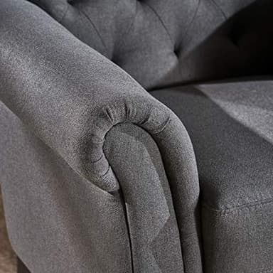 Christopher Knight Home Merritt Fabric Tufted Chair, Dark Grey - Image 7