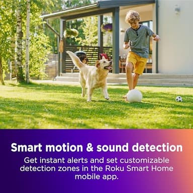 Roku Outdoor Camera (No Base) for Home Security - Security Camera with HD Night Vision, Works with Google, Motion Detection & 2-Way Audio - 90-Day Subscription Included - Image 6