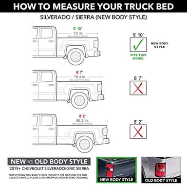 RealTruck BAK BAKFlip MX4 Hard Folding Truck Bed Tonneau Cover | 448130 | Fits 2019-2025 Chevy/GMC Silverado/Sierra, w/MultiPro/Flex Tailgate (Will not fit Carbon Pro Bed) 5' 10" Bed (69.9") - Image 2