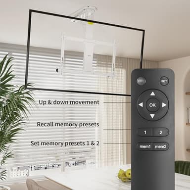 VIVO Electric Ceiling TV Mount for 32 to 70 inch Screens, Large Flip Down Motorized Pitched Roof VESA Mount, App and Voice Control, White, MOUNT-E-FD70W - Image 7