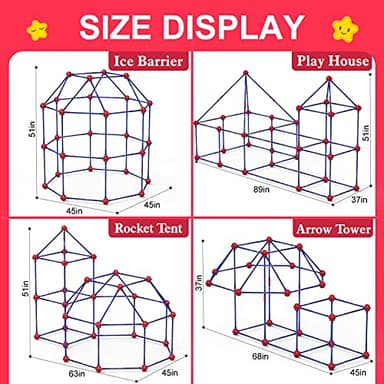 Fort Building Kit for Kids,STEM Construction Toys, Christmas & Birthday Gift for 4 5 6 7 8 9 10 11 12 Years Old Boys and Girls,Ultimate Creative Set for Indoor & Outdoors Activity,140 Pcs,Original - Image 2