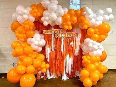 Bezente Orange Balloons Latex Party Balloons - 150 Pack 5 inch Matte Small Orange Helium Balloons for Birthday Wedding Bridal Shower Halloween Party Decorations - Image 7