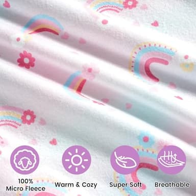 david's kids 3 Pack Warm Micro Fleece Baby Sleep Sack 6-12 Months, Soft Baby Wearable Blankets with 2-Way Zipper, Comfy Winter Sleeping Bags for Infant Newborn Girls Neutral, Medium Size, Rainbow - Image 4