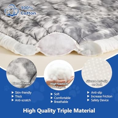 Thickened Dog Bed for Car Back Seat, Upgraded Bottom Non-Slip,Fits Hard Bottom car seat Cover for Dogs, Premium Mixed Color ,Bog Car Seat Cover - Image 2