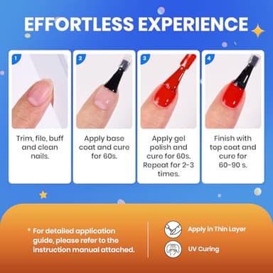 Beetles Fall Gel Nail Polish Set Vibrarnt Holiday 55 Colors Gel Polish Kit with 5 Bottles of Base Glossy Matte Top Coat Soak off Nail Polish Orange Brown Pink Green Blue Red Halloween Gifts for Women - Image 6